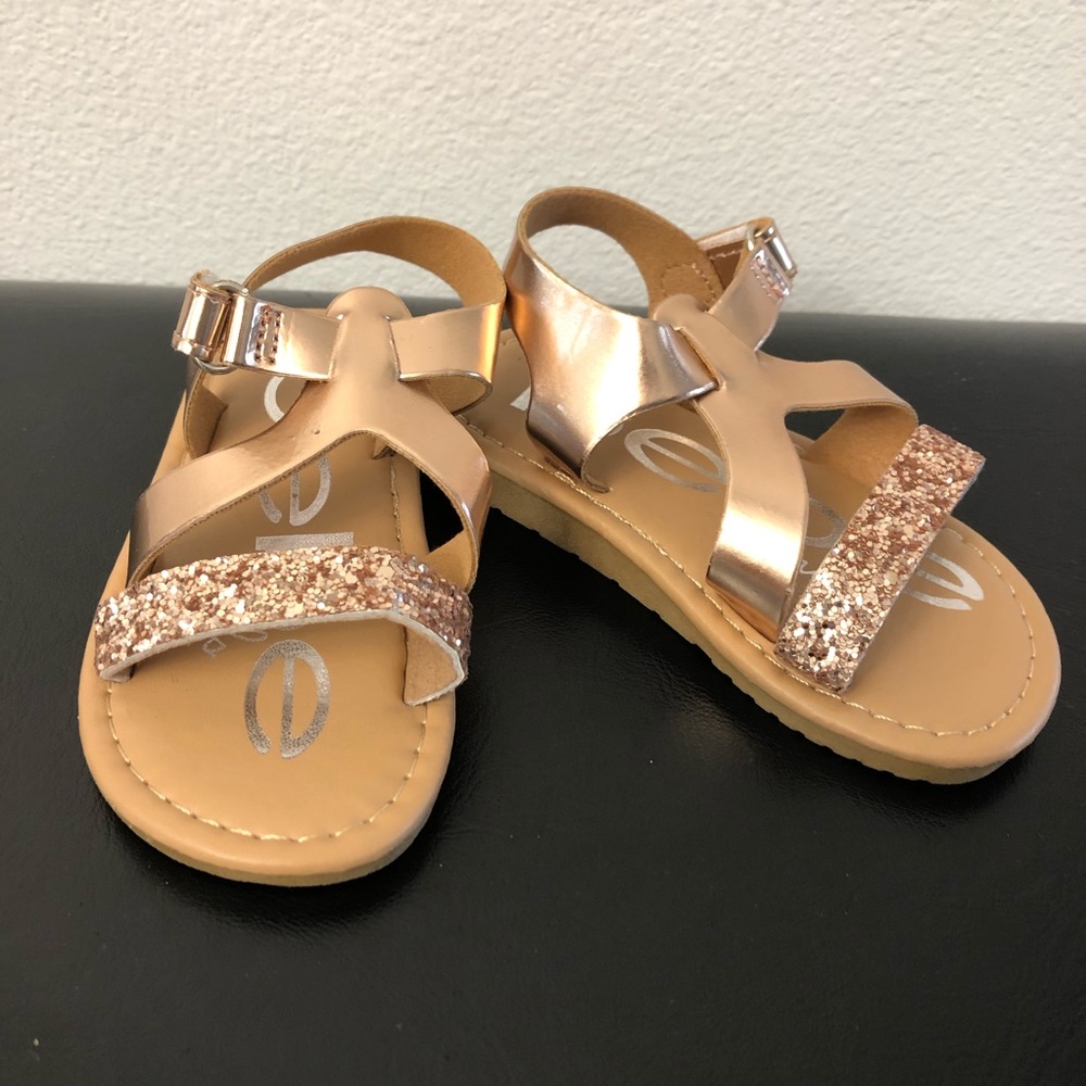 Bebe girls sandals pink gold